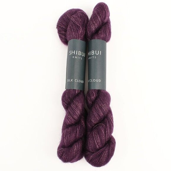 Shibui Knits Silk Cloud Lace Yarn 2 Skeins Kid Mohair Silk Velvet Purple - Picture 1 of 3